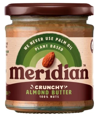 Meridian Crunchy Almond Butter 100% Nuts 170g
