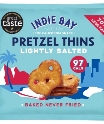 Indie Bay Snacks Pretzel Thins Lightly Salted 24g