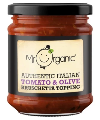 Mr Organic Authentic Italian Tomato & Olive Bruschetta Topping 200g