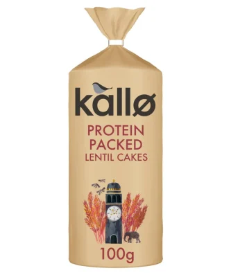 Kallo Protein Packed Lentil Cakes with Seeds 100g