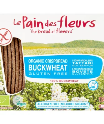Le Pain Des Fleurs Organic Buckwheat No Added Salt or Sugar Crispbread 150g