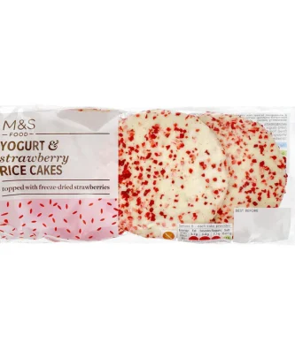 M&S Yogurt & Strawberry Rice Cakes 112g