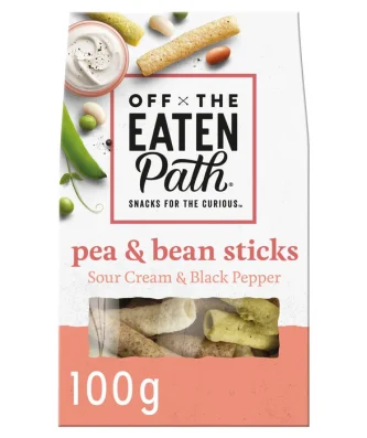 Off The Eaten Path Sour Cream Pea & Bean Sticks 100g
