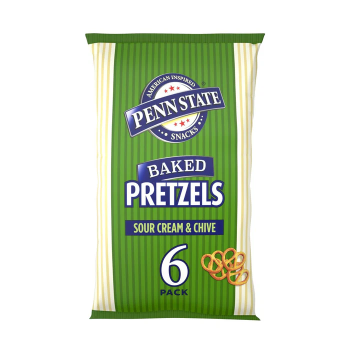 Penn State Sour Cream & Chive Multipack Pretzels 6 x 22g
