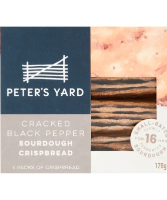 Peter's Yard Cracked Black Pepper Sourdough Crispbread 120g