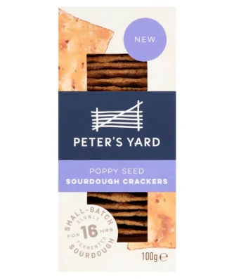 Peter's Yard Poppy Seed Sourdough Crackers 100g