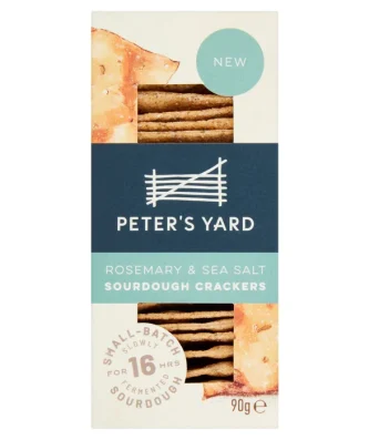 Peter's Yard Rosemary & Sea Salt Sourdough Crackers 90g