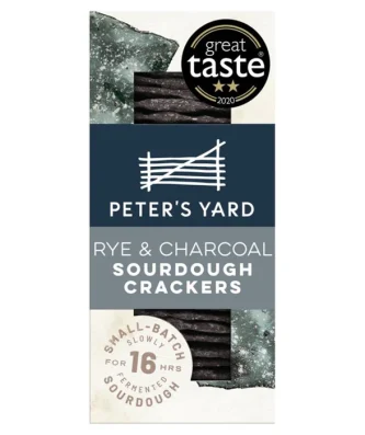 Peter's Yard Rye & Charcoal Sourdough Crackers 90g
