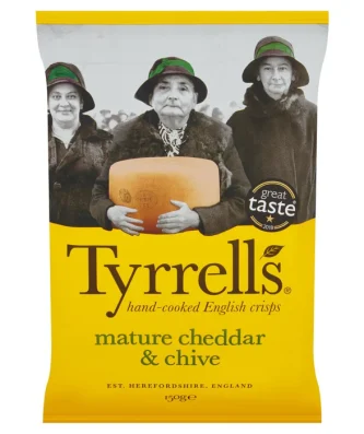 Tyrrells Cheddar & Chives Crisps 150g