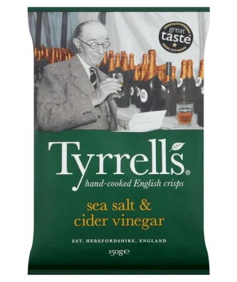 Tyrrells Sea Salt & Cider Vinegar Crisps 150g