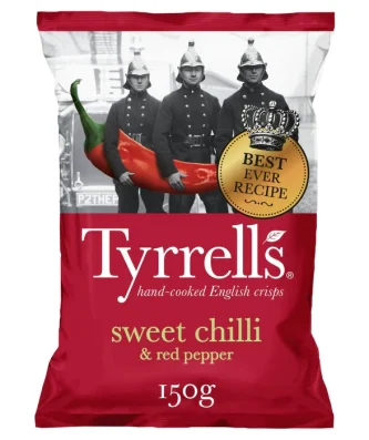 Tyrrells Sweet Chilli & Red Pepper Crisps 150g