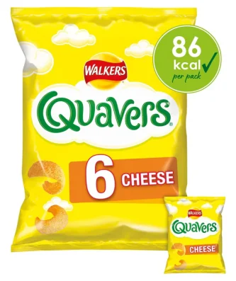 Walkers Quavers Cheese Snacks 6 per pack