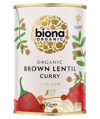 Biona Organic Brown Lentil Curry 400g