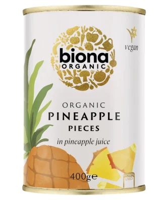 Biona Organic Pineapple Pieces 400g