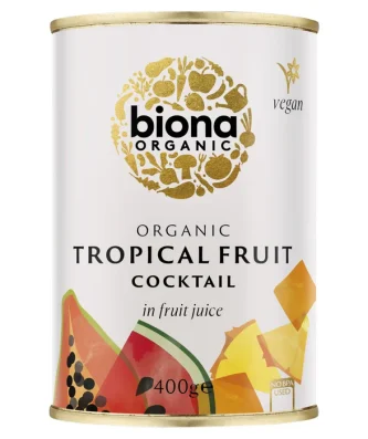 Biona Organic Tropical Fruit Cocktail in Fruit Juice 400g