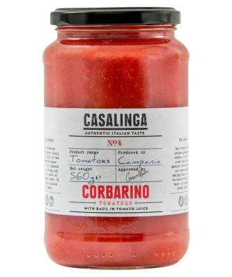 Casalinga Corbarino Tomatoes with basil 560g