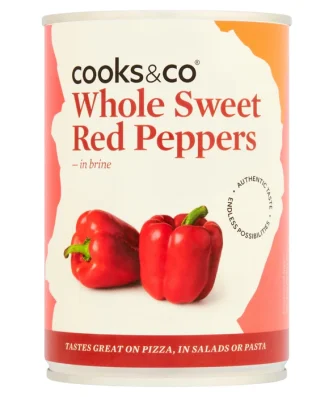 Cooks & Co Sweet Red Peppers 390g