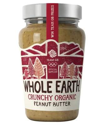 Whole Earth Organic Crunchy Peanut Butter 340g