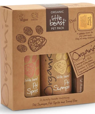 Little Beast Organic Shampoo Trio Gift Pack for Dogs