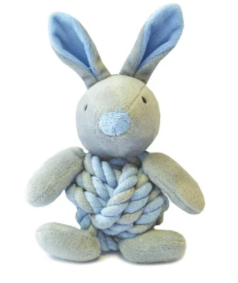 Little Rascals Knottie Bunny Blue Puppy Toy