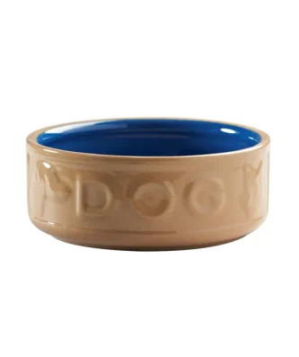 Mason Cash Lettered Cane & Blue Dog Bowl 18cm