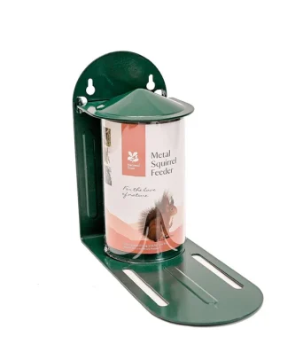National Trust Green Metal Squirrel Feeder