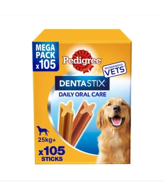 Pedigree Dentastix Daily Adult Large Dog Treats Dental Sticks 105 x 39g