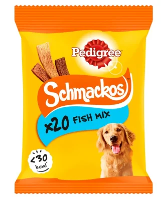 Pedigree Schmackos Adult Dog Treats Fish Mix 20 x 8g
