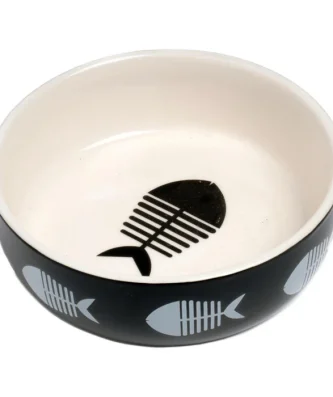 Petface Ceramic Fish Bone Cat Bowl