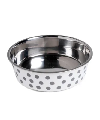 Petface Deli Grey Spots Dog Bowl 21cm