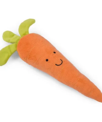 Petface Furry Carrot Dog Toy