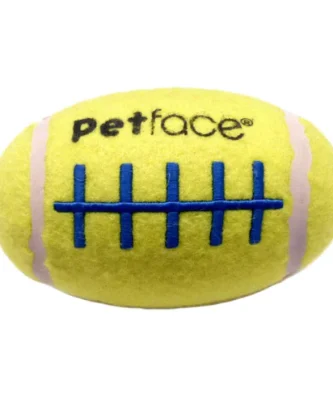 Petface Squeaky Rugby Tennis Ball Dog Toy