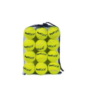 Petface Tennis Balls Dog Toy 12 per pack