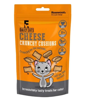 Rosewood Leaps & Bounds Crunchy Cheese Cushion Cat Treats 60g