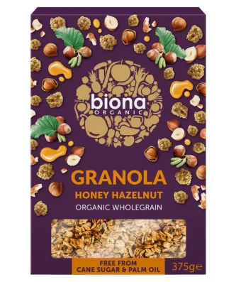 Biona Organic Honey & Hazel Crunchy Granola 375g