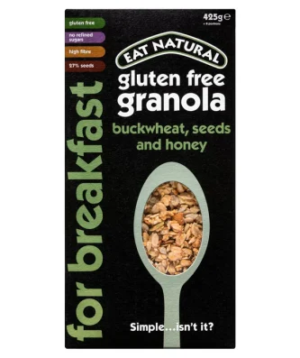 Eat Natural Gluten Free Granola Buckwheat Seeds & Honey 425g
