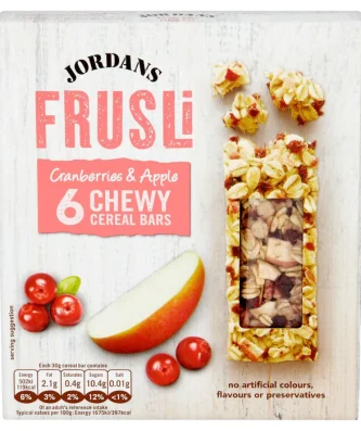 Jordans Cranberry & Apple Frusli Cereal Bars 6 x 30g