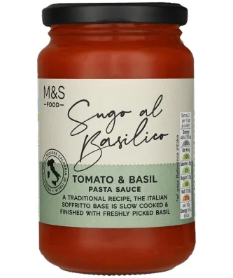 M&S Made In Italy Tomato & Basil Pasta Sauce 340g