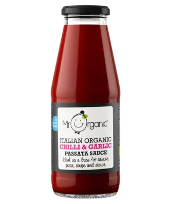 Mr Organic Chilli & Garlic Passata Sauce 400g
