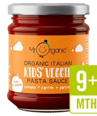 Mr Organic Kids Pasta Sauce Tomato Carrot & Parsnip 200g