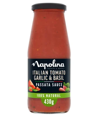 Napolina Italian Tomato Garlic & Basil Passata Sauce 430g