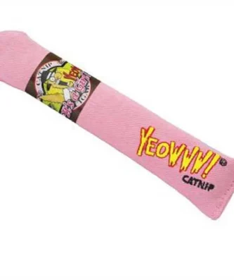Yeowww Catnip Cigar Pink Cat Toy