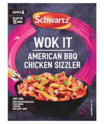 Schwartz Wok It American BBQ Chicken Sizzler 35g