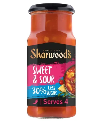 Sharwood's Sweet Sour 30% Reduced Sugar Cooking Sauce 425g