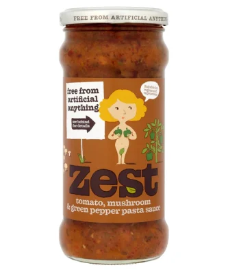 Zest Tomato Mushroom & Green Pepper Pasta Sauce 340g