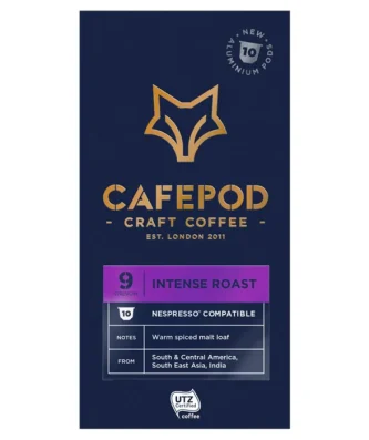 CafePod Intense Roast Nespresso Compatible Aluminium Coffee Pods 10 per pack