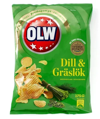 Olw Dill & Graslok Dill & Chives Crisps 175g