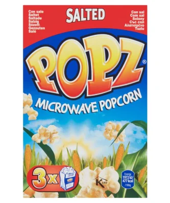Popz Microwave Popcorn Salted 3 x 90g