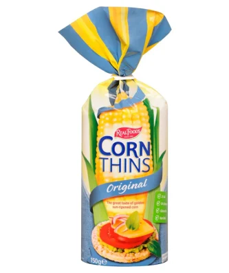 Real Foods Corn Thins 150g