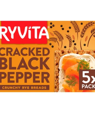 Ryvita Cracked Black Pepper Crisp Bread 200g